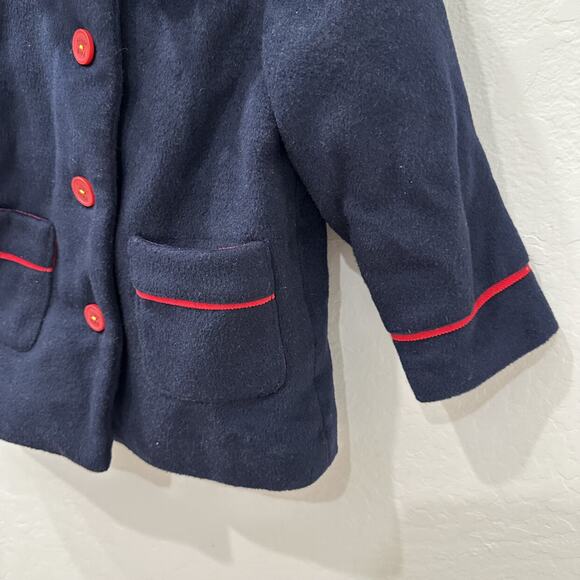 Little Bird by Jools Oliver Blue Wool Coat - Picture 5 of 9